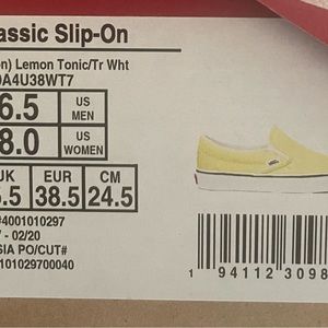 Lemon  yellow Vans